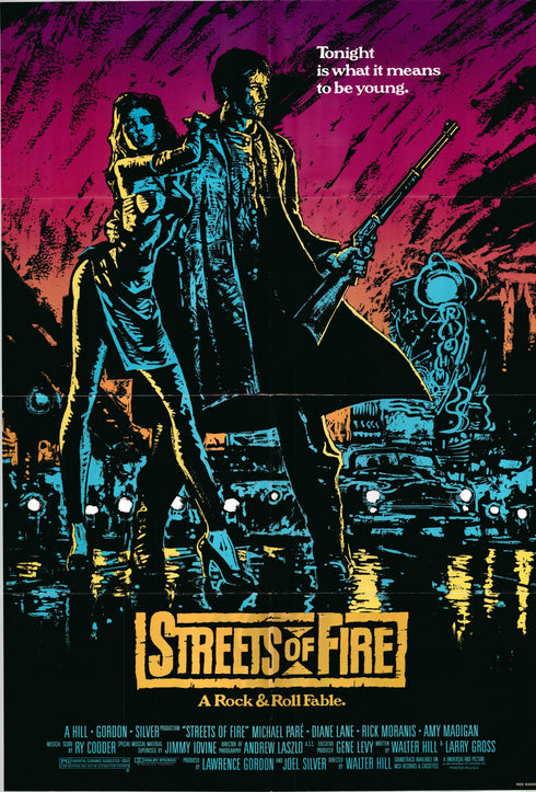 streets of fire 1983 one sheet poster folded