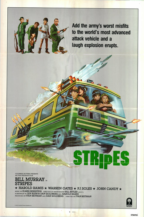 stripes 1981 one sheet poster folded