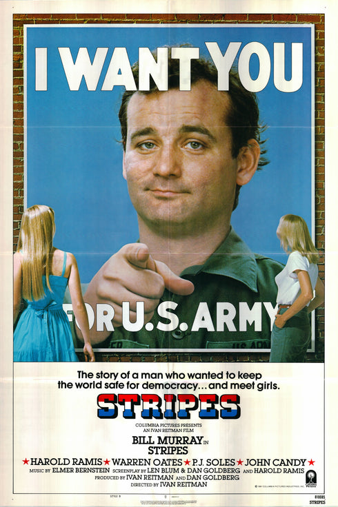 stripes 1981 style b one sheet poster folded