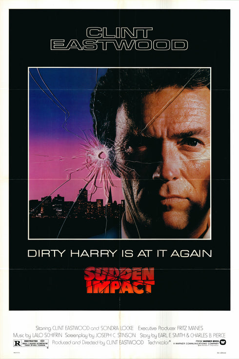 sudden impact 1983 one sheet poster folded