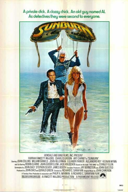 sunburn 1979 one sheet poster folded