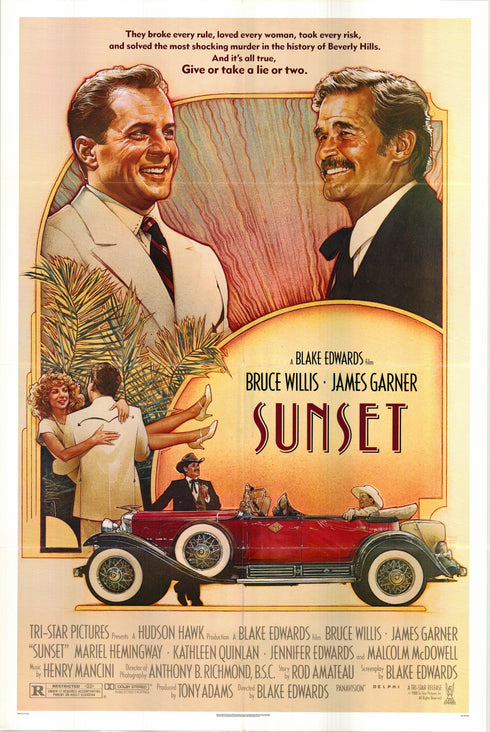 sunset 1988 one sheet poster folded