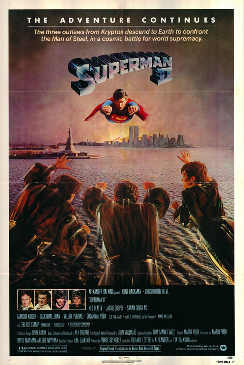 superman 2 1981 one sheet poster folded