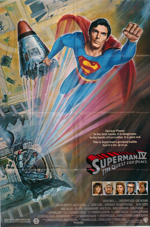 superman 4 1987 one sheet poster folded