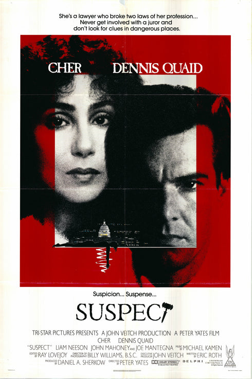 suspect 1987 one sheet poster folded