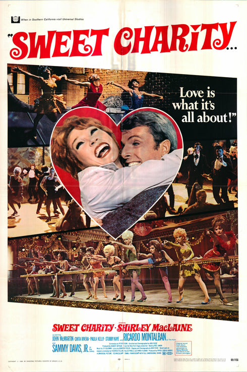 sweet charity 1969 one sheet poster folded