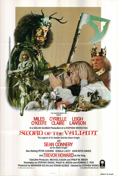 sword of the valiant 1983 one sheet poster folded
