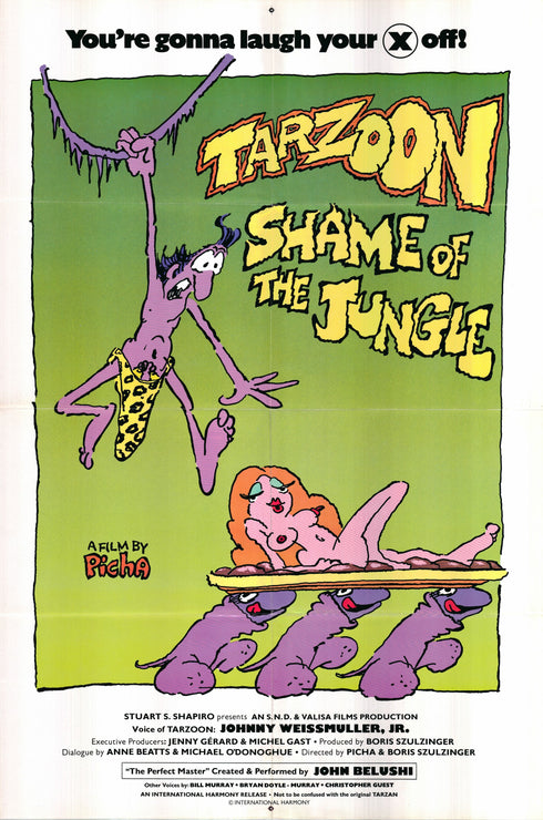 tarzoon, shame of the jungle 1975 one sheet poster folded