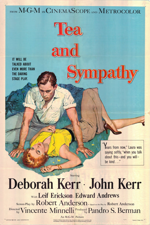 tea and sympathy 1956 one sheet poster folded