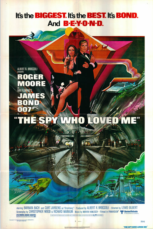 the spy who loved me 1977 one sheet poster folded