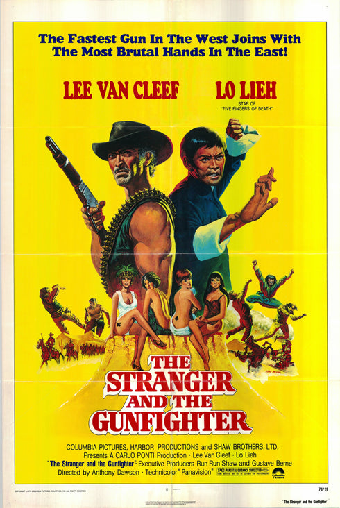 the stranger and the gunfighter 1976 one sheet poster folded