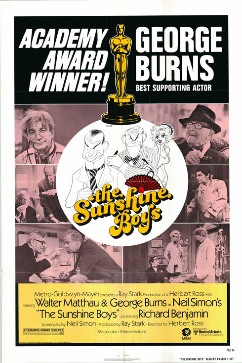 the sunshine boys 1975 academy award one sheet poster folded