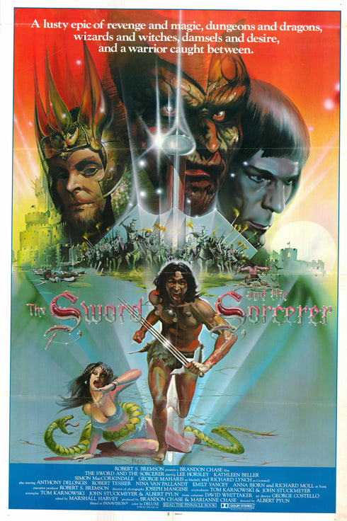 the sword and the sorcerer 1982 one sheet poster folded
