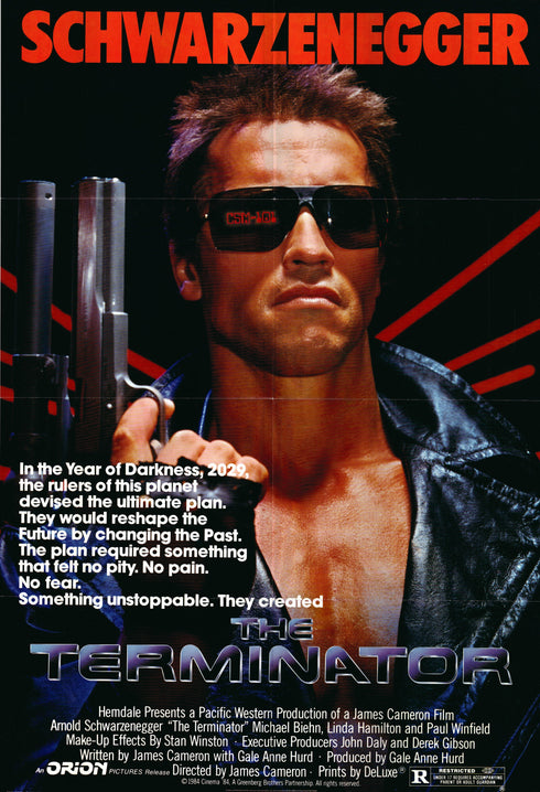the terminator 1984 one sheet poster folded