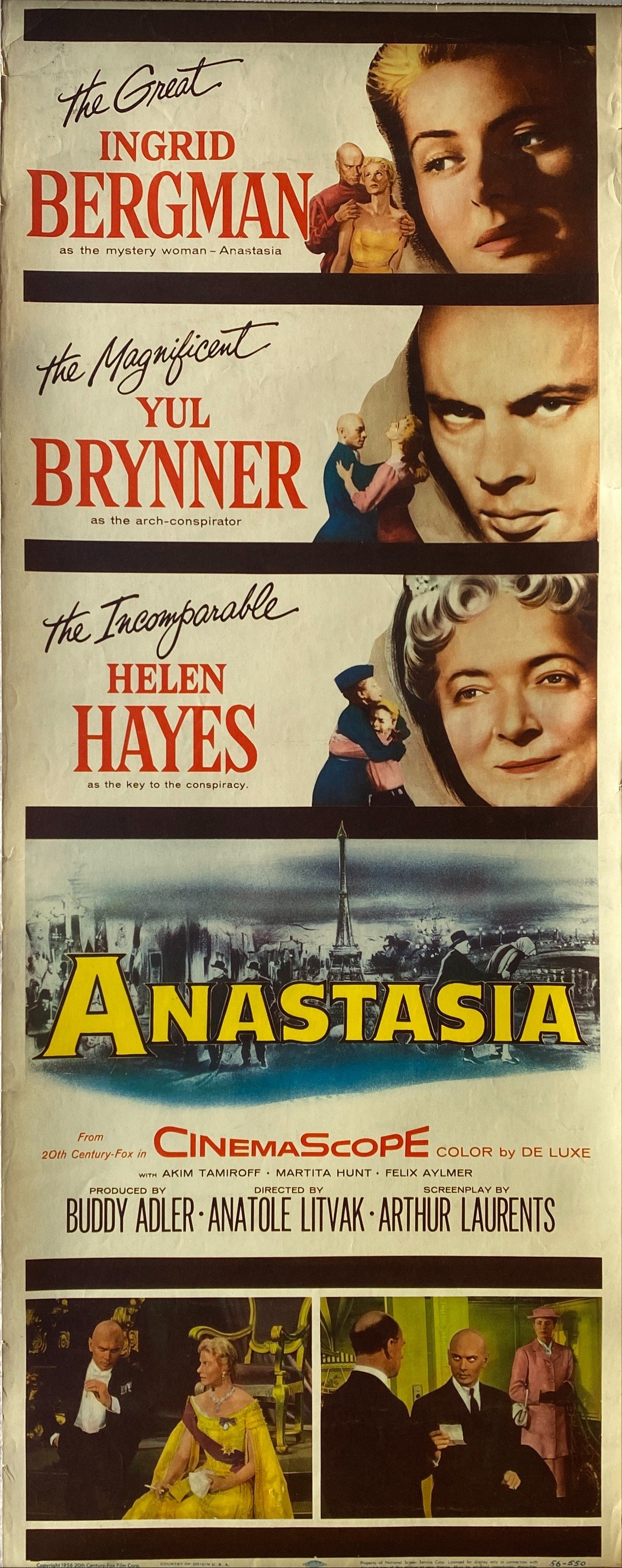 anastasia 1956 insert card, image size:1377x3471